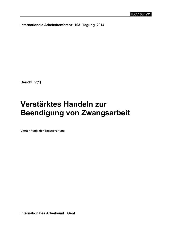 thumbnail of ILC 2014 Bericht Zwangsarbeit