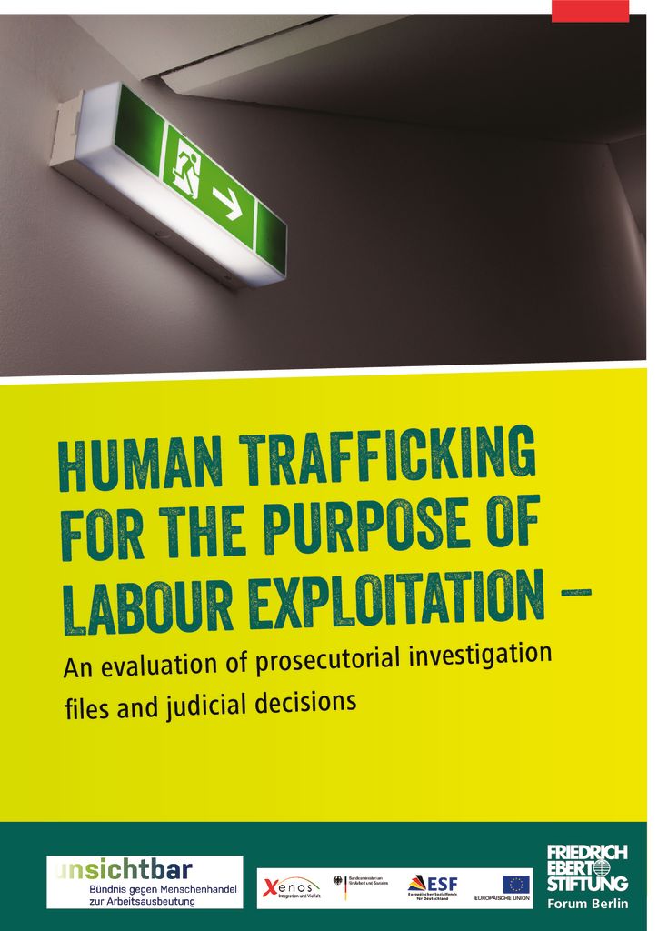 thumbnail of FES Human trafficking for the purpose of labour exploitation – An evaluation of prosecutorial investigation files and judicial decisions (2015)